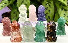 Wholesale Lot 9 PCs 2.5” Natural Crystal Guanyin Female Buddha picture