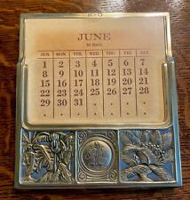 Antique Tiffany Studios New York#945 Enameled Bookmark  Perpetual Calendar Frame picture