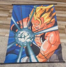 Vintage 90s Dragon Ball Z Gogeta Wall Scroll Silk Screen Tapestry 41 x 30  picture