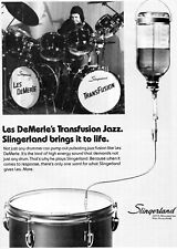 1981 Print Ad of Slingerland Drums w Les DeMerle Transfusion picture