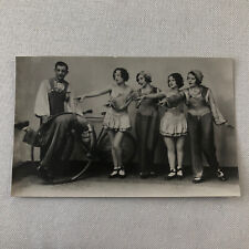 Circus Performer Photo Postcard Real Photo Postcard RPPC Bicycles Hoop picture