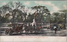 Entrance to Central Park New York City Postcard picture