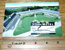 Vintage 3 Crown Motel 9350 Main St. Route 5 Clarence NY Postcard picture