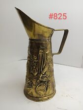 VTG Peerage Brass Embossed Colonial Pub Tavern Scene Pitcher Made In England picture