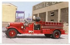 1930s Open Cab Pumper Fire Truck, Emerald Lakes FD, Mt. Pocono PA 1990s Postcard picture