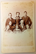 Antique Cabinet Card Photo - Husband Wife Family Kid - Kleekner - Atchison KS picture