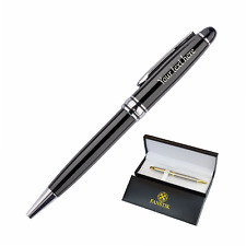 Personalized Pen, Elegant Engraved Pen. Luxury Customized Black and Silver Pen picture