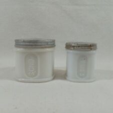 Vintage PONDS Cold Cream Jars, Lot Of 2, Milk Glass picture