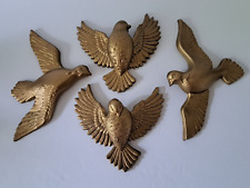 Vintage Burwood Doves Plastic Wall Art Birds Made in USA ~ Set of 4 picture