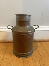 Vintage/Antique Solid Copper Milk Can/Jug 9” Tall 1.93 Lbs WITH LID picture