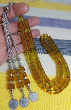 old nejaf amber faturan 8*10 mm custom desing 66 beads nejaf  daily use rosary picture