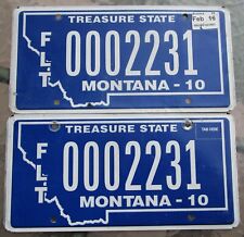 MONTANA License Plate Unusual Type- 2016 FLEET (FLT) PAIR #0002231 picture