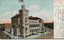 San Antonio Texas Post Office Horse Carriage 1906 Vintage Postcard picture