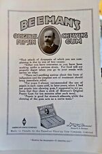 1909 BEEMAN'S CHEWING GUM Advertisement 9in. x 7in. Original Old AD'S Canada picture