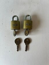 Vintage Pair Of Yale Padlocks With Keys picture
