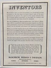 1959 Patent Attorneys Inventors D.C. Vtg Print Ad Man Cave Poster Art Deco 50's picture