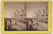 LOUISIANA SV - New Orleans - Levee Scene - ST Blessing 1870s OVERSIZED picture