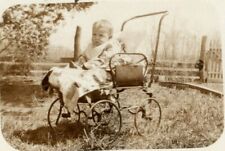 c1910 Baby Child in Victorian Stroller RPPC Photo Antique Postcard picture
