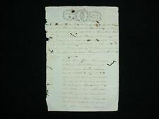 NobleSpirit {3970} Rare Puerto Rico 1843 Government Document Signed & Stamped picture