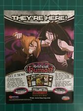 2006 Fullmetal Alchemist TCG Print Ad. Artificial Human Set Release. 8x11. picture