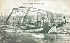 1908 South Bridge Preston Minnesota Postcard Mailed to Driscoll North Dakota picture