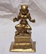 1800's INDIAN OLD VINTAGE HAND MADE UNIQUE BRASS GODDESS STATUE FIGURE BR 115 picture