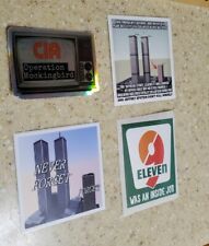 Alex Jones Jason Bermas Inspired Stickers 9-11 Operation Mockingbird WTC 7 lot 4 picture