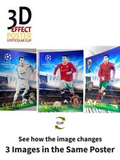 Cristiano Ronaldo-3D Poster ,3D Lenticular-3 Images Change picture