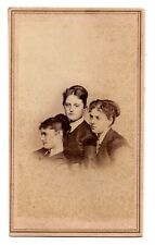ANTIQUE CDV C. 1860s BOGARDUS THREE YOUNG LADIES CIVIL WAR ERA GAY INTEREST NY picture