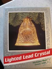 Hallmark Keepsake Magic Lighted Lead Crystal Holiday Bell 1989 Ornament Works picture