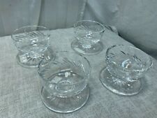 4 Pack Waterford Lismore Crystal Cut Glass Sorbet Ice Cream Footed Dessert Bowl picture