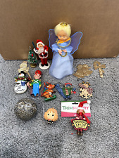 Lot of 14 Holiday Ornaments and Decorations Christmas picture