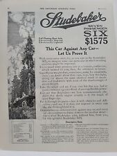 1914 Studebaker Six Saturday Evening Post Print Ad Mountain Pines picture