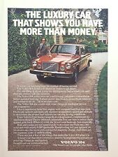 Volvo 164 Luxury Sedan Car More Than Money Estate Drive Vintage Print Ad 1975 picture