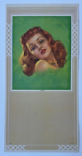 Dreaming, Vintage 1930s Billy DeVorss Pin-Up Portrait Sultry Red-Lipped Redhead picture
