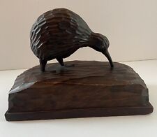 Vintage Kiwi Bird Hand Carved Matai Wood New Zealand picture