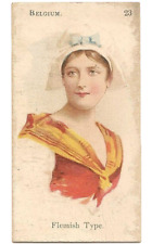 Rare 1895 WILLS National Costume Ladies - Belgium cigarette card.   picture