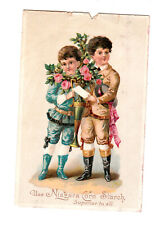 Niagara Corn Starch Boys Winners Trophy Roses Vict Card c1880s picture