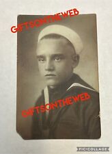 Handsome French WWI Soldier Real Photo Postcard rppc Early Navy rare picture