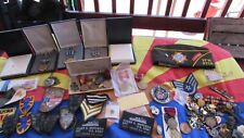 LARGE LOT OF VINTAGE U.S. MILITARY AWARDS AND OTHER MISC ITEMS picture