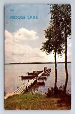Deer River MN-Minnesota, Swimming Beach, Antique, Vintage c1962 Postcard picture