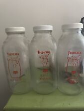Vintage 3 Tropicana 32 Fl Oz Orange Juice Bottles picture