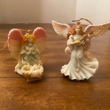 Angels with Baby Playing Instrument Christmas Ornaments 4
