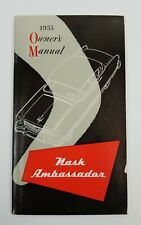 Original 1953 Nash Statesman Owner's Manual  picture
