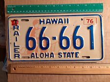 License Plate, Hawaii, 1976 Bicentennial, Quadruple 6: 6666 1, 66-661 picture
