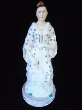 Vintage 19thc Porcelain Lady Figurine French Paris Wording larger 12