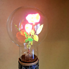 Vintage WORKING  Aerolux Glowing DOUBLE Rose bud Flowers Light Bulb EUC picture