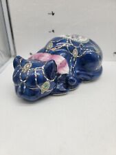 Vintage Chinese Ceramic Porcelain Decorative Lucky Sleeping Cat 9.5” picture