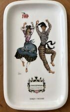 Vintage Porcelain Dish Dancing Couple TAP Airline Company By Vista Allegra RARE picture