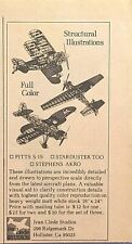 Ivan Clede Studios Hollister CA Aircraft Illustrations Vintage Print Ad 1976 picture